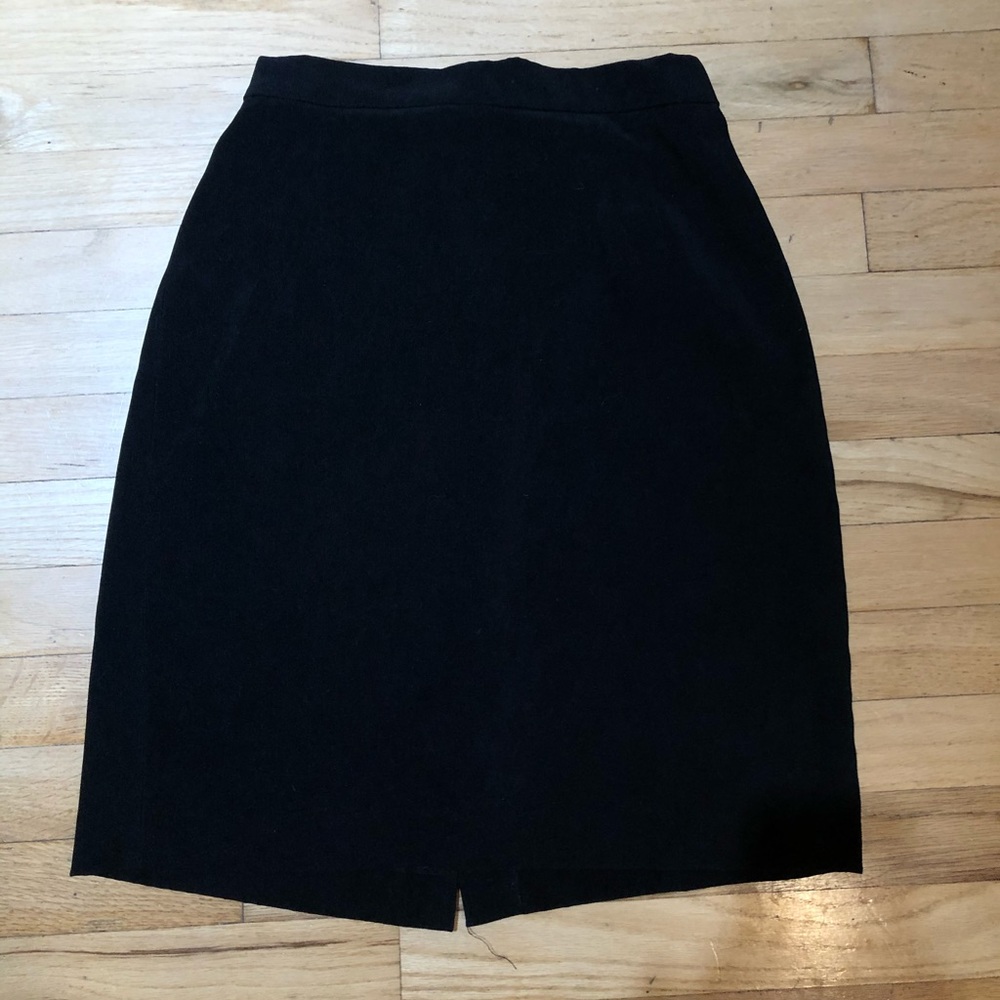 Black velvet mini skirt